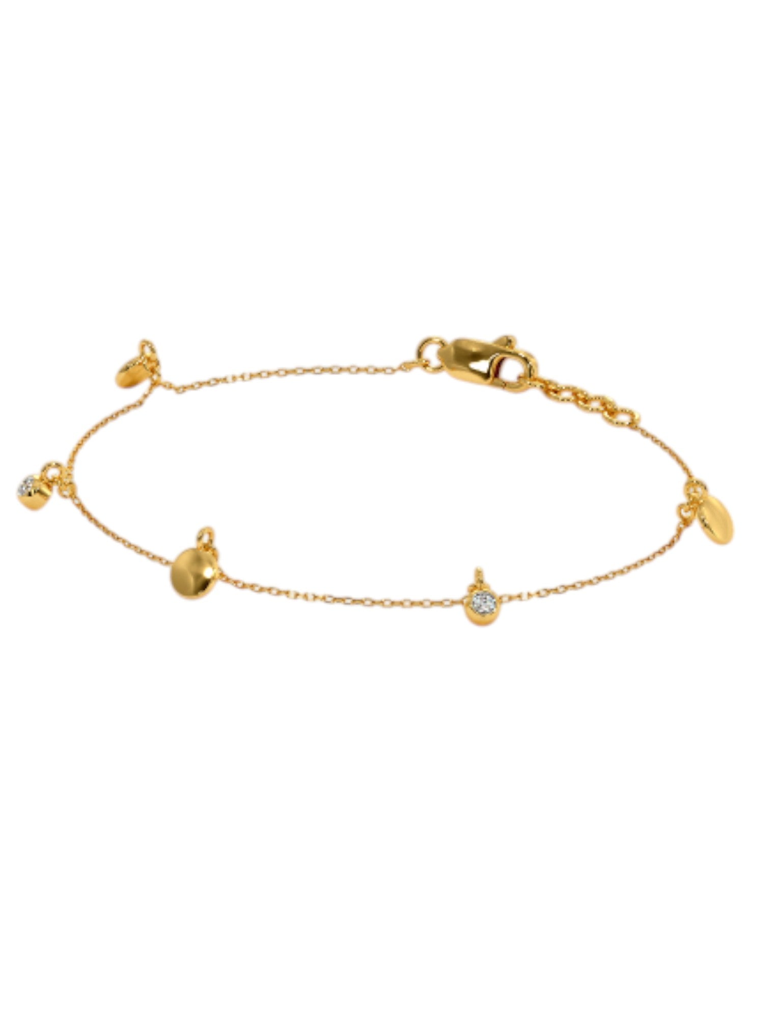 Eleke Bracelet Gold Plated Charm Bracelets 925 Sterling Silver For Women By Kesardeep